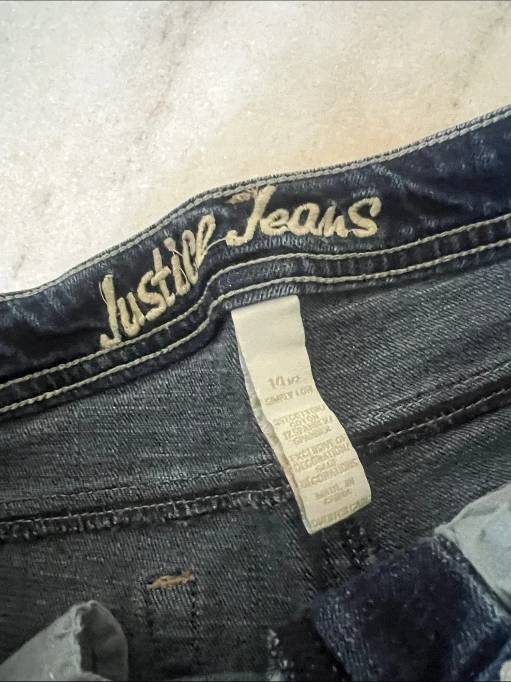Justice for Girls Dark Blue Denim Shorts